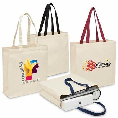 OEM Small Canvas Tote Bag Shopping Sublimation Printing 6OZ 8OZ 10OZ