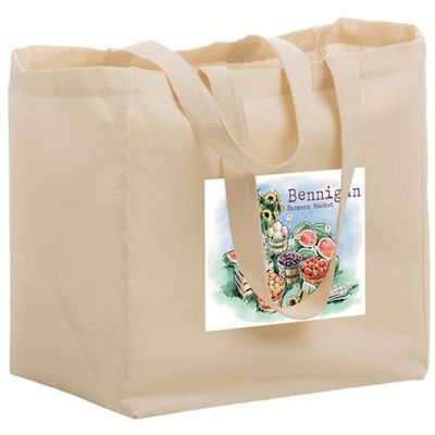 Personalized Cotton Tote Bag Bulk Reusable For Supermarket Grocery 12OZ