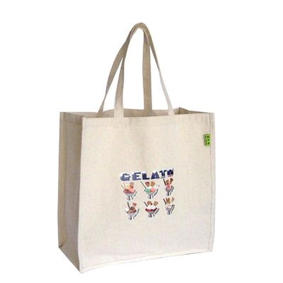 Promotional Personalized Monogram Canvas Tote Bag Shopping With Printed Logo