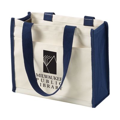 Promotional Personalized Monogram Canvas Tote Bag Shopping With Printed Logo