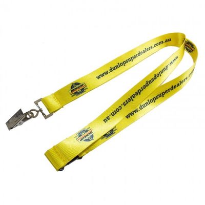 Personalized White Nylon Lanyard Strap Promotional Products Silkscreen Printing Logo
