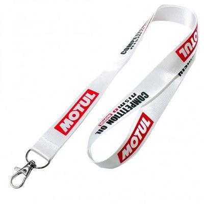 Personalized White Nylon Lanyard Strap Promotional Products Silkscreen Printing Logo
