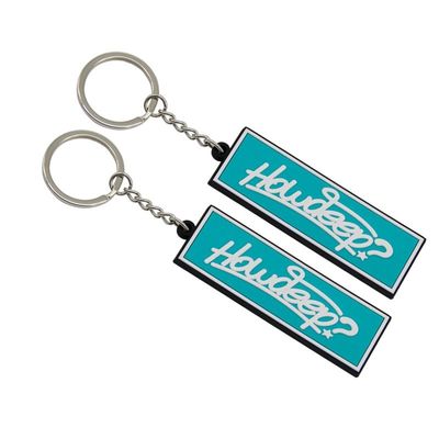 2D Flat PVC Keychain Badge Rubber Keyring Souvenirs Custom Printed
