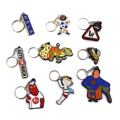 Customized Key Holder Ring Souvenir Animal Shape Embossing Printing