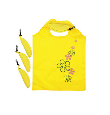 210D RPET Collapsible Reusable Grocery Bags Polyester Strawberry Foldable Non Woven Bag