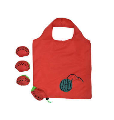 210D RPET Collapsible Reusable Grocery Bags Polyester Strawberry Foldable Non Woven Bag