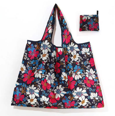 Expandable Grocery Folding Reusable Bags 190T Polyester Heavy Duty