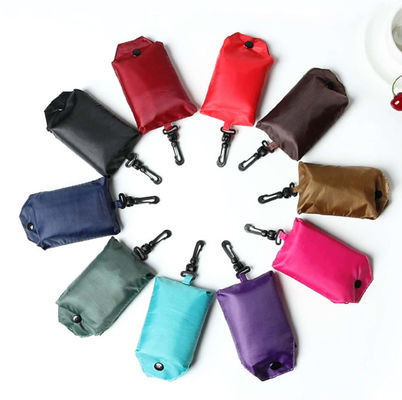 Promotional Foldable Shopping Bag Nylon Tote Collapsible Reusable Grocery Bags