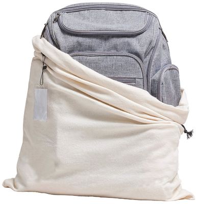 Toiletry Organic Cotton Drawstring Bags Pouch Machine Washable Custom