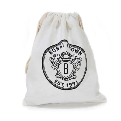 Eco Friendly Canvas Muslin Small Cotton Drawstring Bags Reusable Drawstring Makeup Pouch