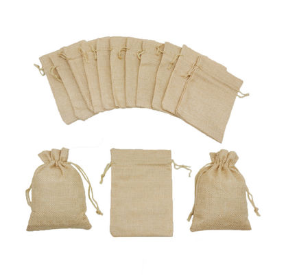 Gunny Burlap Fabric Drawstring Dust Bag Linen Pouch Personalised