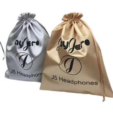 ROHS Black Satin Drawstring Bag Pouch Hair Extention Wig Package