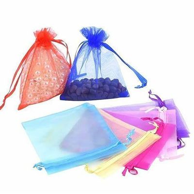 ODM Plain Organza Drawstring Toiletry Bag Pouch For Gift Packing