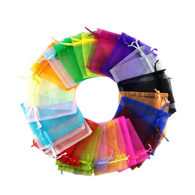 ODM Plain Organza Drawstring Toiletry Bag Pouch For Gift Packing