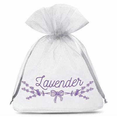 Custom Logo Printed Solid Organza Drawstring Dust Bag Mesh Gift Pouch
