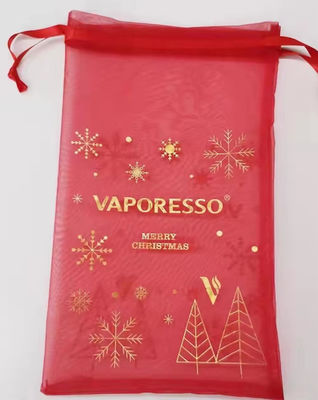 Custom Logo Printed Solid Organza Drawstring Dust Bag Mesh Gift Pouch