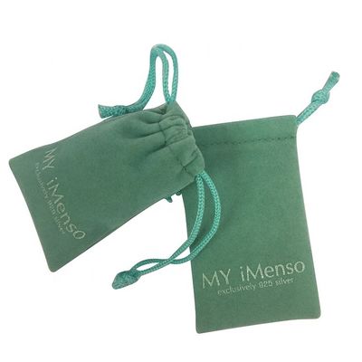 Hot Stamping Small Drawstring Dust Bag Bulk For Jewelry Necklace Bracelet Velvet Bags