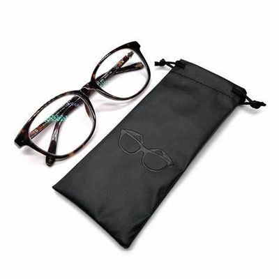 Customized Printed Drawstring Dust Bag Microfiber Soft Sunglasses Packaging Pouch