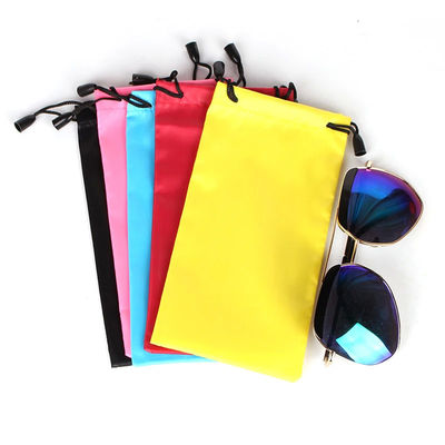 Customized Printed Drawstring Dust Bag Microfiber Soft Sunglasses Packaging Pouch