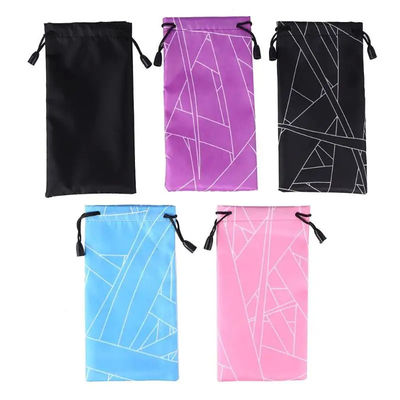 Custom Logo Microfiber Drawstring Dust Bag For Eyeglasses Storage And Protection