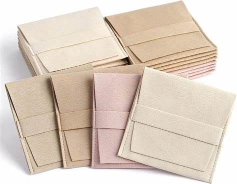 Suede Jewelry Pouch Organizer Box Envelope Pouch Travel Bag