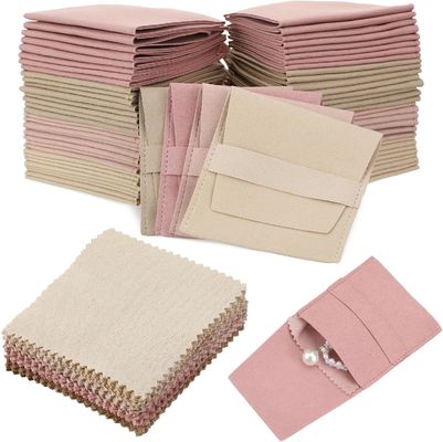 Suede Jewelry Pouch Organizer Box Envelope Pouch Travel Bag