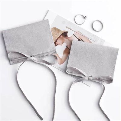 Custom Debossed Cosmetic And Jewelry Travel Bag Pouches Microfiber Suede