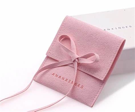 Custom Debossed Cosmetic And Jewelry Travel Bag Pouches Microfiber Suede