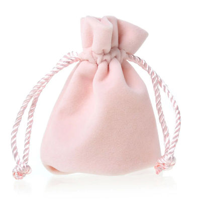 Soft Printed Velvet Flannel Mint Travel Jewelry Drawstring Bag Pouch Necklace Watch Rings