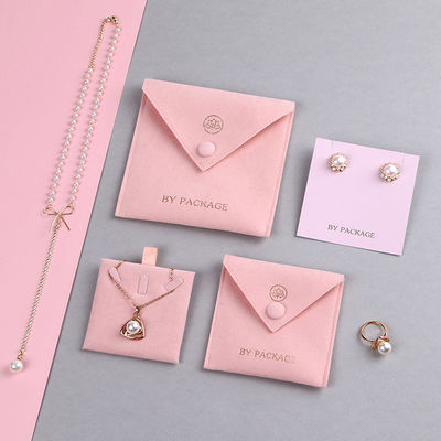 Bulk Velvet Jewelry Bags Ring Pouch With Snap Button 5x5
