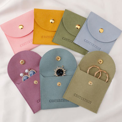 Bulk Velvet Jewelry Bags Ring Pouch With Snap Button 5x5