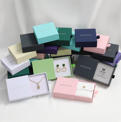 Debossed Small Cardboard Drawer Boxes Giftbox For Jewelry Package