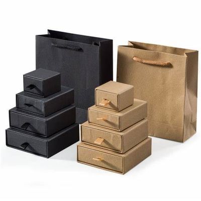 Debossed Small Cardboard Drawer Boxes Giftbox For Jewelry Package