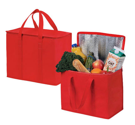 Nonwoven Thermal Insulated Grocery Bag Cooler Personalized Printing for Food Fruit Storage