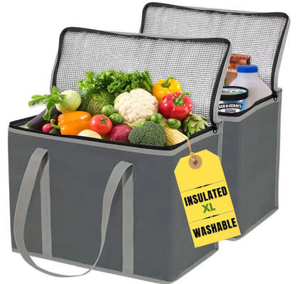 Nonwoven Thermal Insulated Grocery Bag Cooler Personalized Printing for Food Fruit Storage