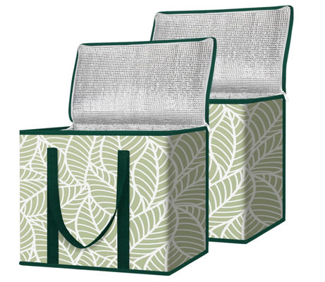 Printing Insulated Reusable Lunch Cooler Bag Collapsible For Grocery Heavy Duty
