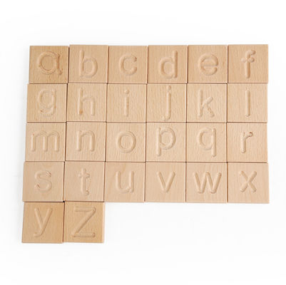 Wood Montessori Learning Toy Spelling Words Alphabet Puzzle Matching Words