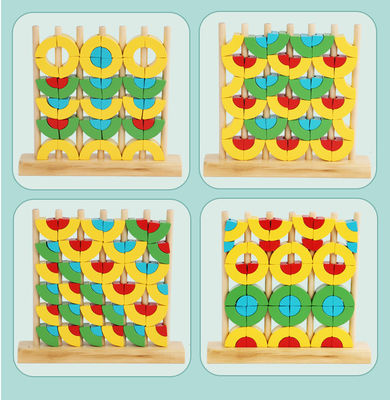 Safe Educational Montessori Preschool Toys Rainbow Blocks Stacker Non Toxic