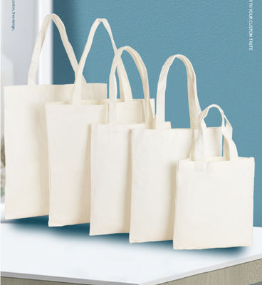 GiftExpress White Cotton Heavy Duty Canvas Shopping Bags Personalized