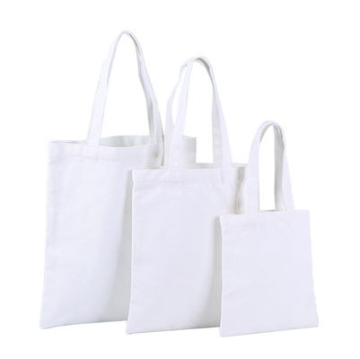 GiftExpress White Cotton Heavy Duty Canvas Shopping Bags Personalized