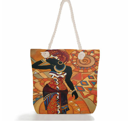 Polyester Canvas Grocery Shopping Bags For Work Travel Beach
