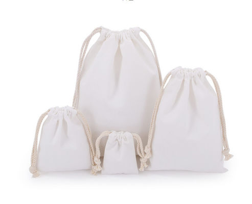 Reusable Storage Produce Cotton Muslin Drawstring Bags