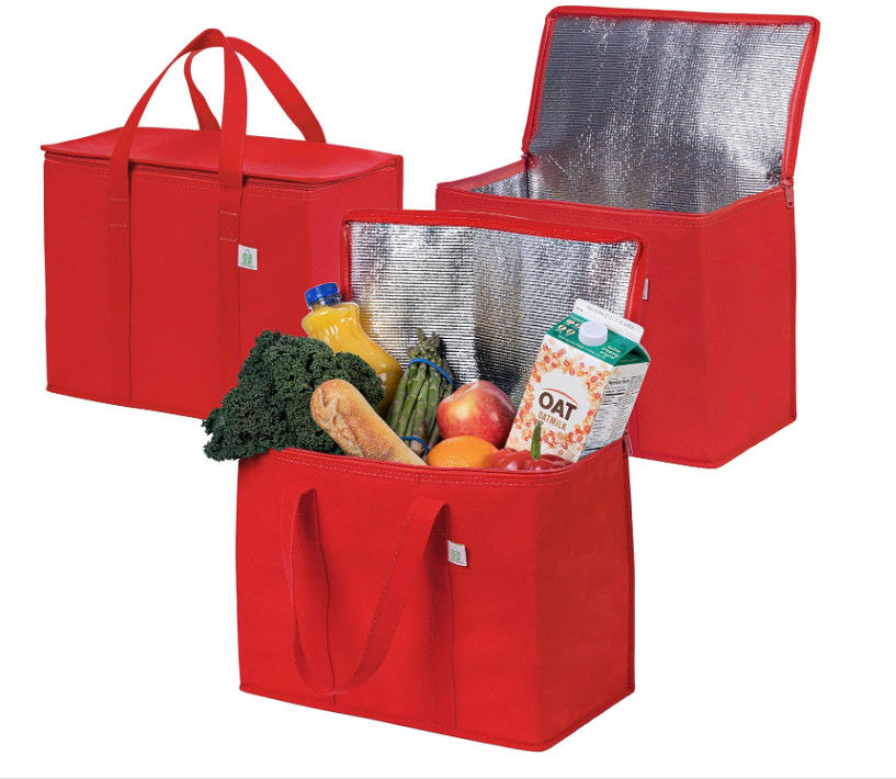 Nonwoven Thermal Insulated Grocery Bag Cooler Personalized Printing for Food Fruit Storage
