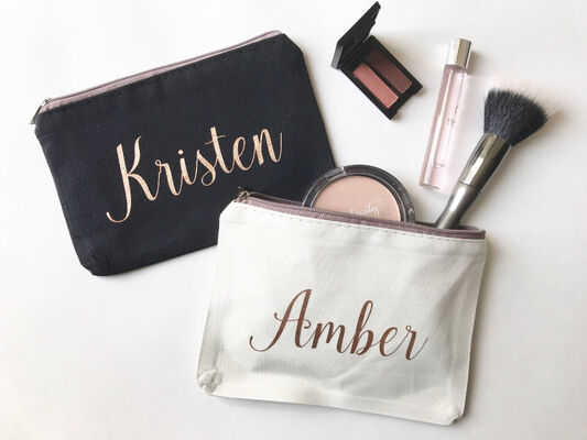 Custom Cotton Canvas Makeup Travel Bag Cosmetic Bag for Women Girls Portable multi-functional toiletry zipper bag