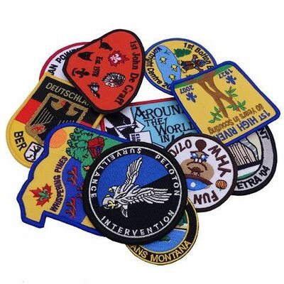 Custom Logo Brand Embrodiered Patches with Iron On Back For Clothes