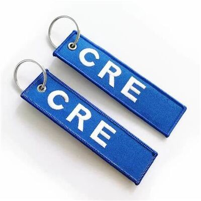 Custom Fabric Embroidery Key Tags For Motorcycle Ebroidered Keychains