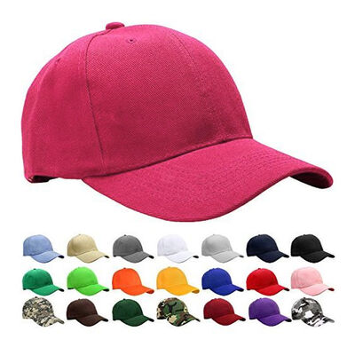 Blank Baseball Cap Adjustable Back Strap Cotton Plain Blank Hat Unisex Baseball Cap For Trucker Men Women